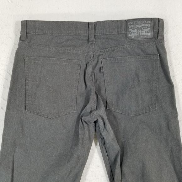 Levi's 511 jeans men's 36x32 slim straight gray stretch denim pants retro - Picture 10 of 12